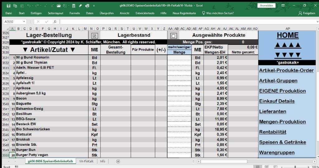 gastrokalk Programm Preise